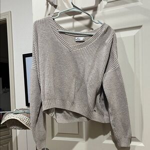 Hollister Taupe V-Neck Sweater